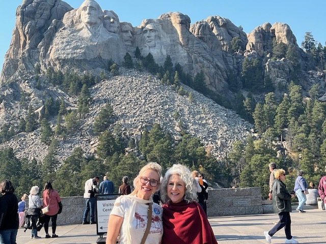 Toni and Kelly at Mount Rushmore National Memorial