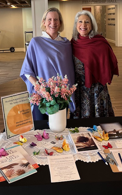 Toni Weisz of My Ashes to Beauty and friend Carol at the (FC) Family Church Downtown West Palm Beach campus for Spring Groups